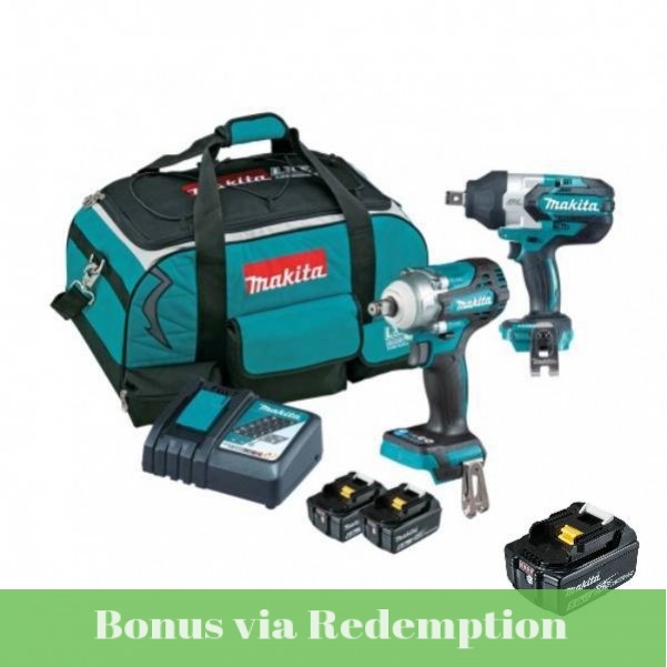 Makita DLX2374GX1 - 18V 6.0Ah Li-ion Cordless Brushless 2pc Combo Kit